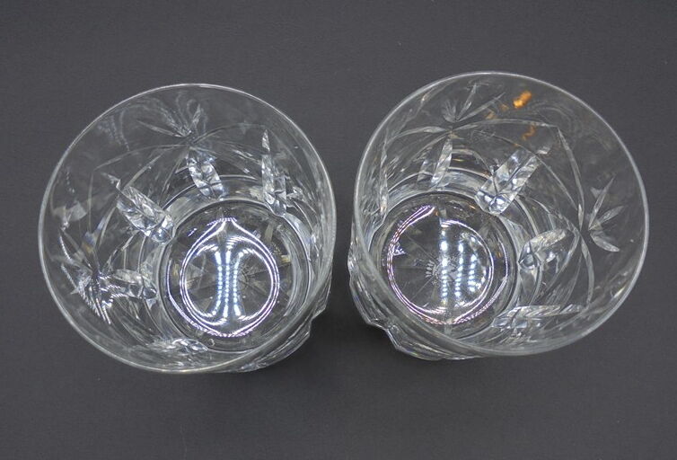 Pair of crystal whiskey glasses