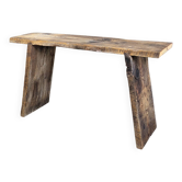 Raw wood bench