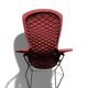 Bird Chair & Ottoman Harry Bertoia for Knoll - Black Mesh & Red Fabric