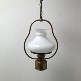 Suspension en laiton lampe à huile vintage