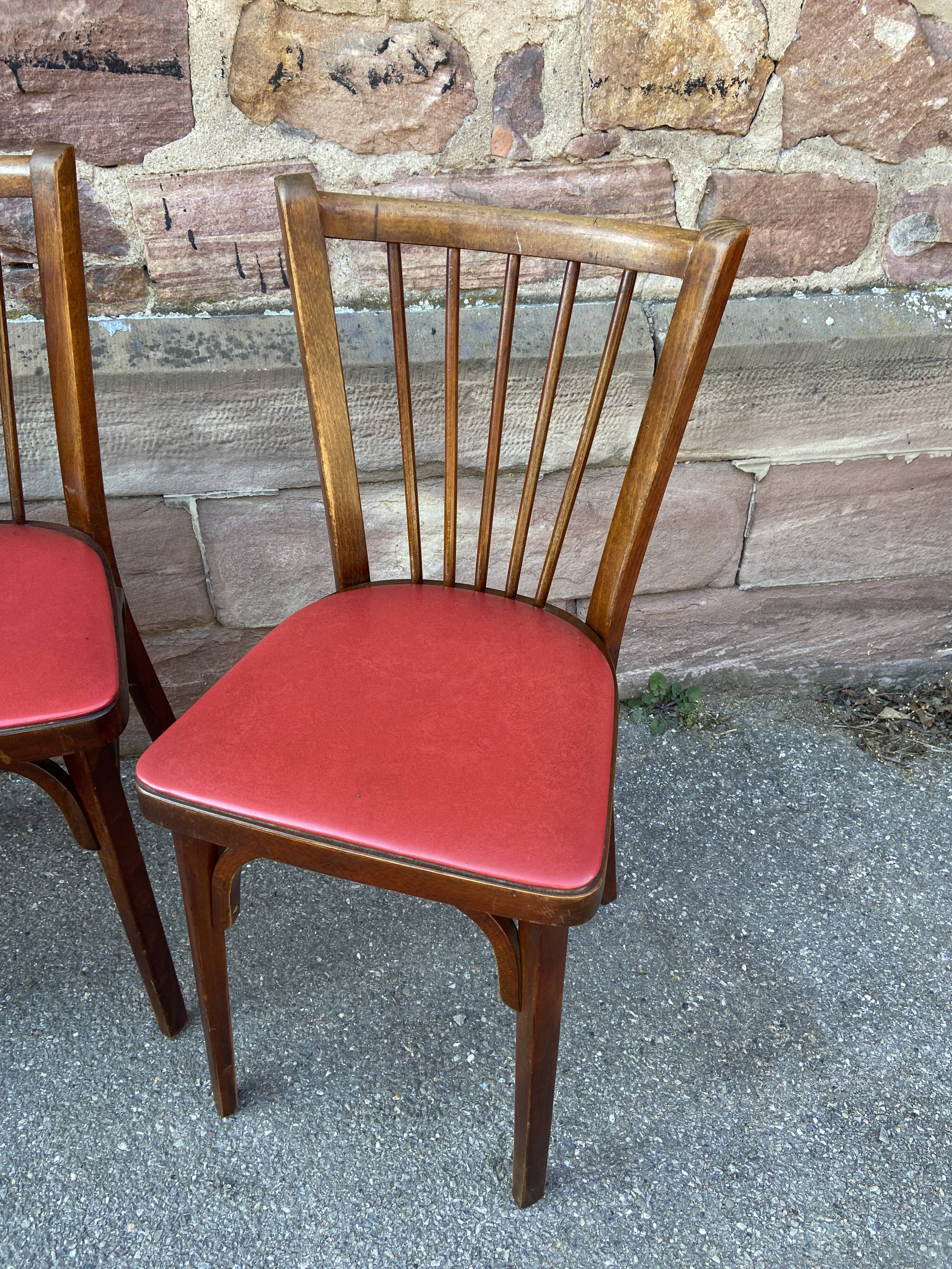 4 vintage baumann chairs