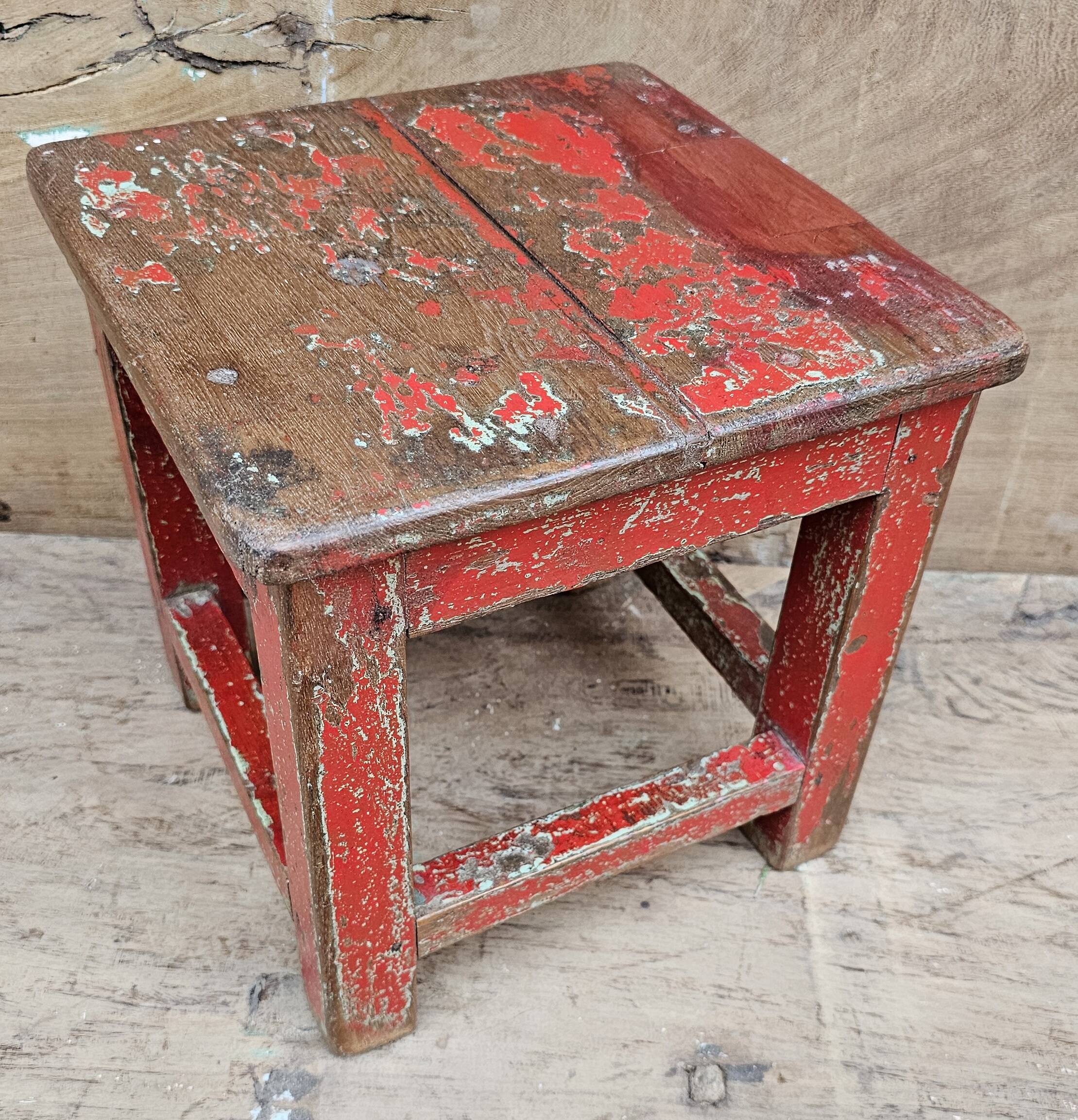 Old Burmese teak tea table