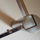 Rectangular coffee table 70s chrome and smoked glass 105 x 55.1 x 35.5 cm height