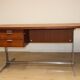 Vintage desk by George Nelson in wood and aluminum, 1960s