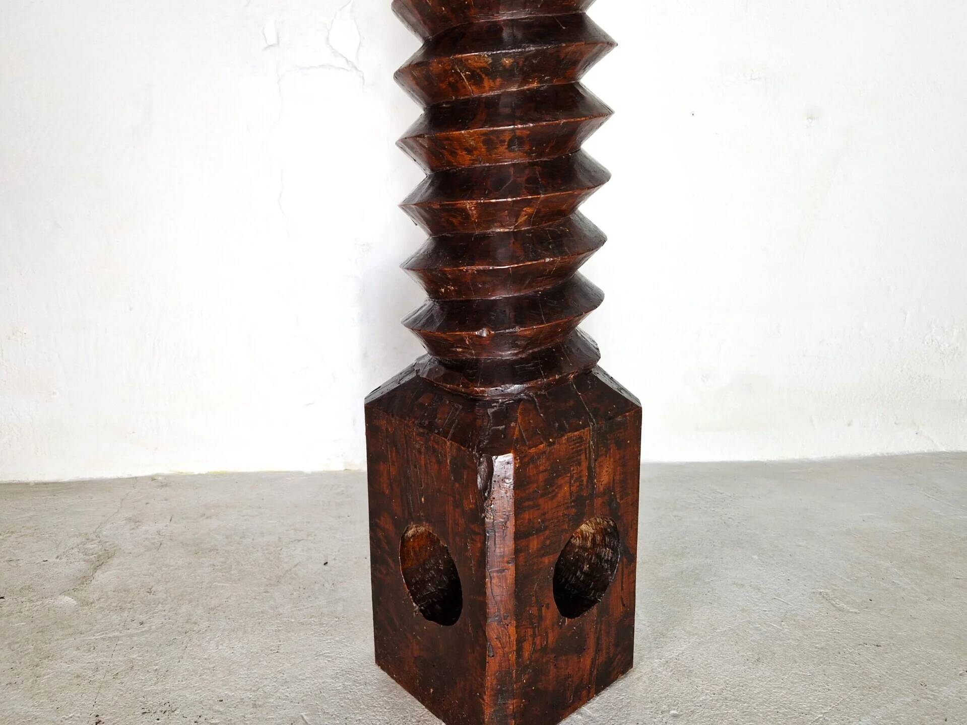 Sculptural antique wine press, France 19th century