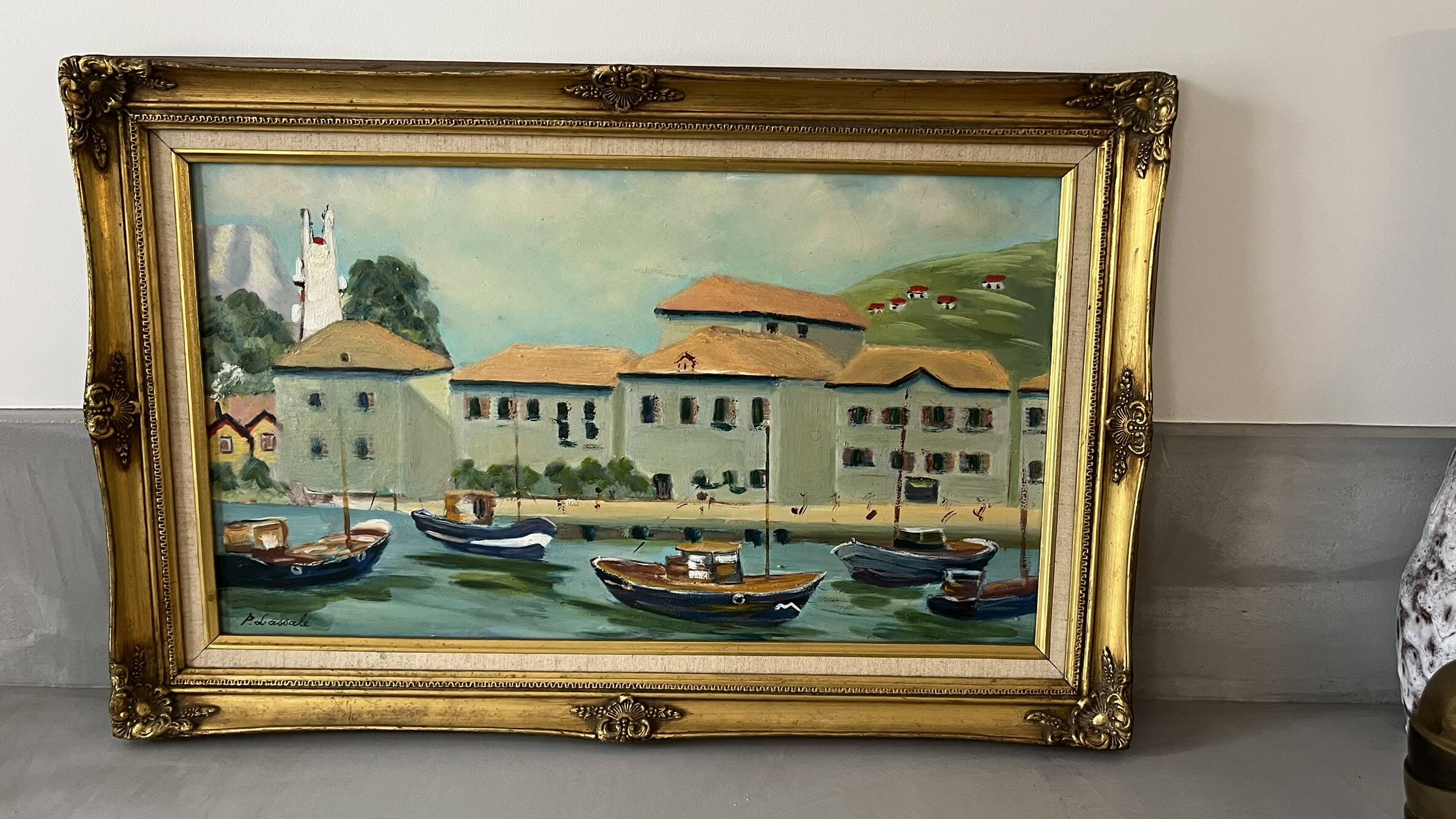 Oil painting of Saint Jean de Luze
