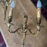 Pair of Louis XVI style bronze wall sconces – 2 arms