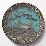 very large Chinese cloisonné enamel dish China 19th century