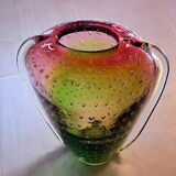 Bubble glass strawberry vase from Murano, 1960