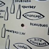 Ceramic cheese platter modernist rooster 60s