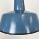 Industrial Blue Enamel Factory Lamp with Cast Iron Top, 1960s