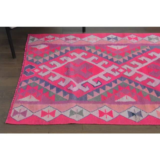 Tapis vintage turc en laine et coton noué à la main, années 1970