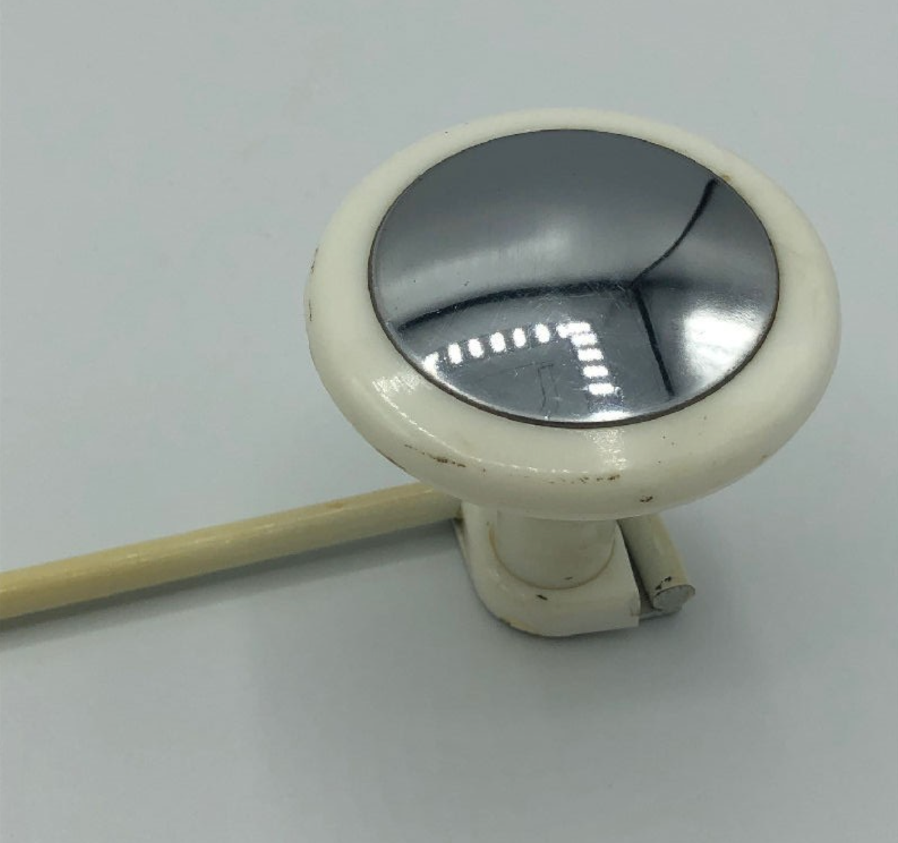 Vintage hook white and chrome