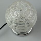 60s 70s table lamp bedside lamp chrome Doria glass space age design