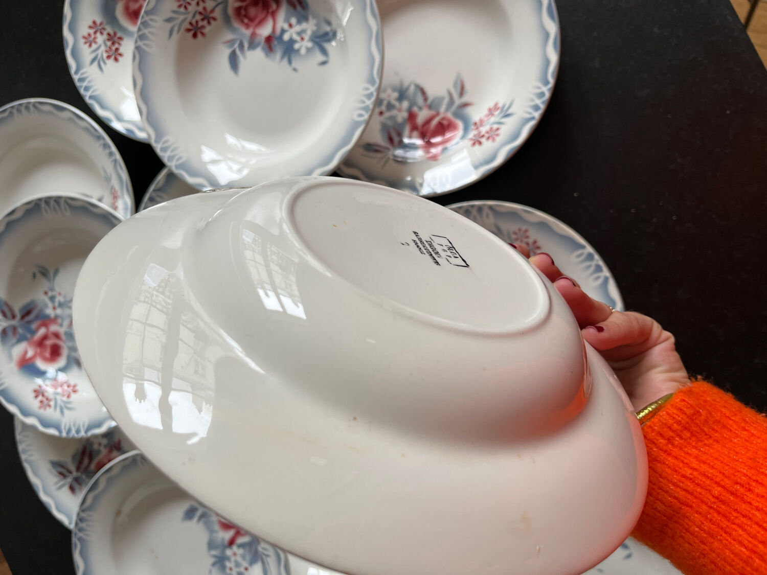 12 plates Digoin Sarreguemines Olga