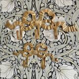 2 hooks in gilded brass