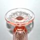 Vintage cornet vase in pink molded glass