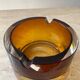 Vintage amber glass ashtray or pocket