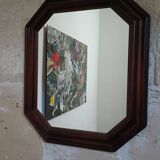 Antique octagonal mirror