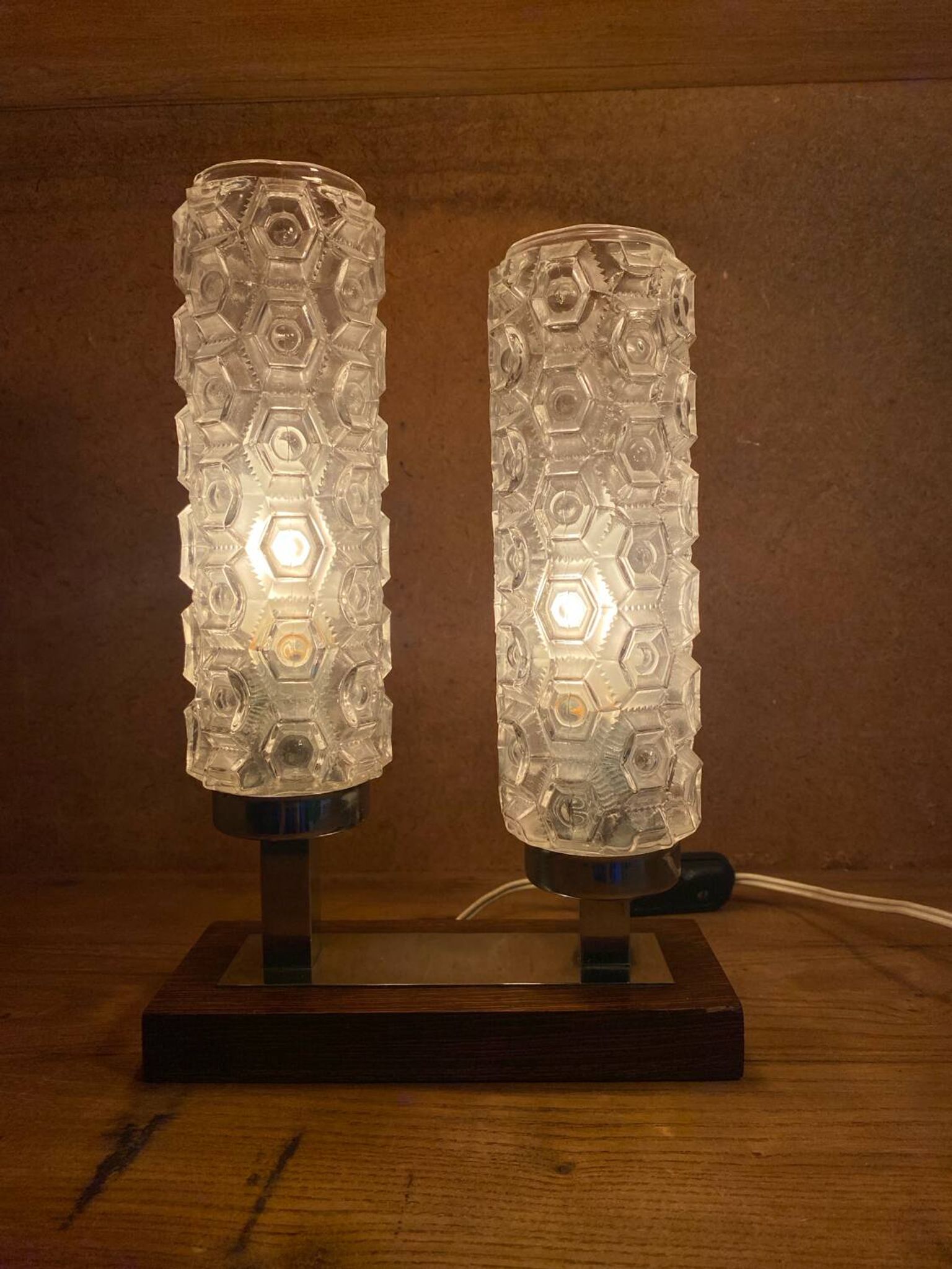 Lampe double vintage mid century
