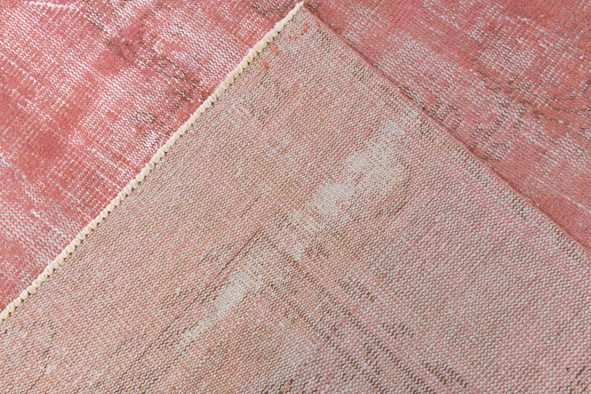 7x10 Blush Pink Vintage Rug, 216x304Cm