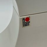 Space Age Stool by Flair – 1970s Dutch Design in White and Purple