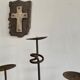 Candlestick stings wrought iron candles