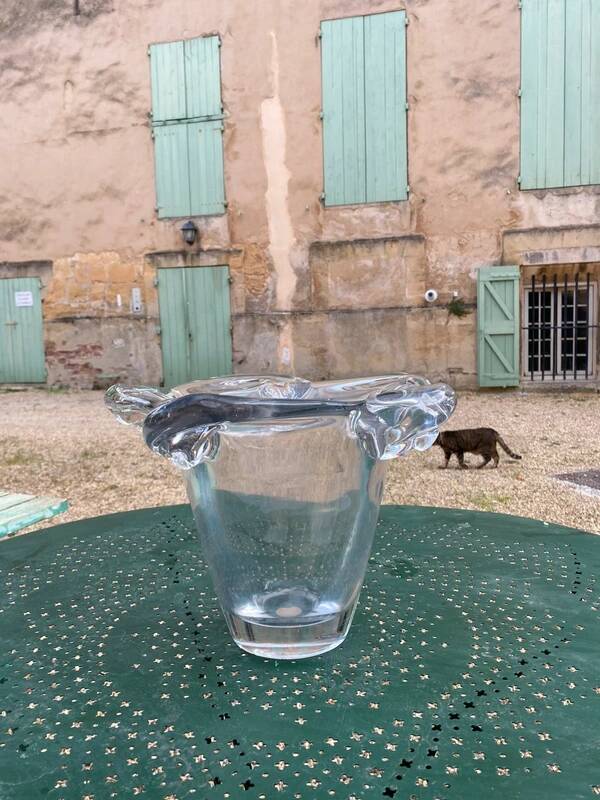 Very large Daum crystal vase