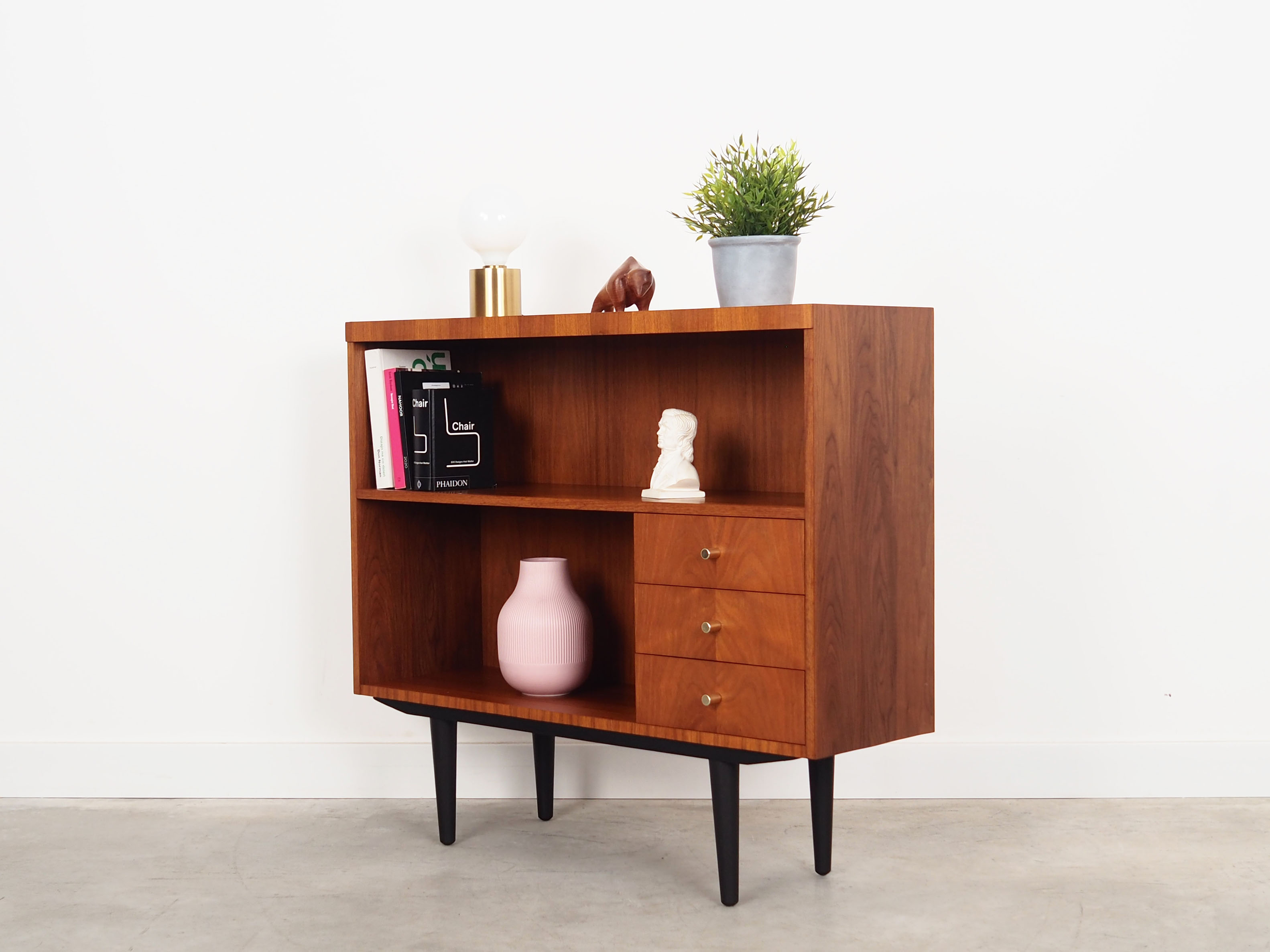 Teak bookcase, Swedish design, 1970s, production: GDR