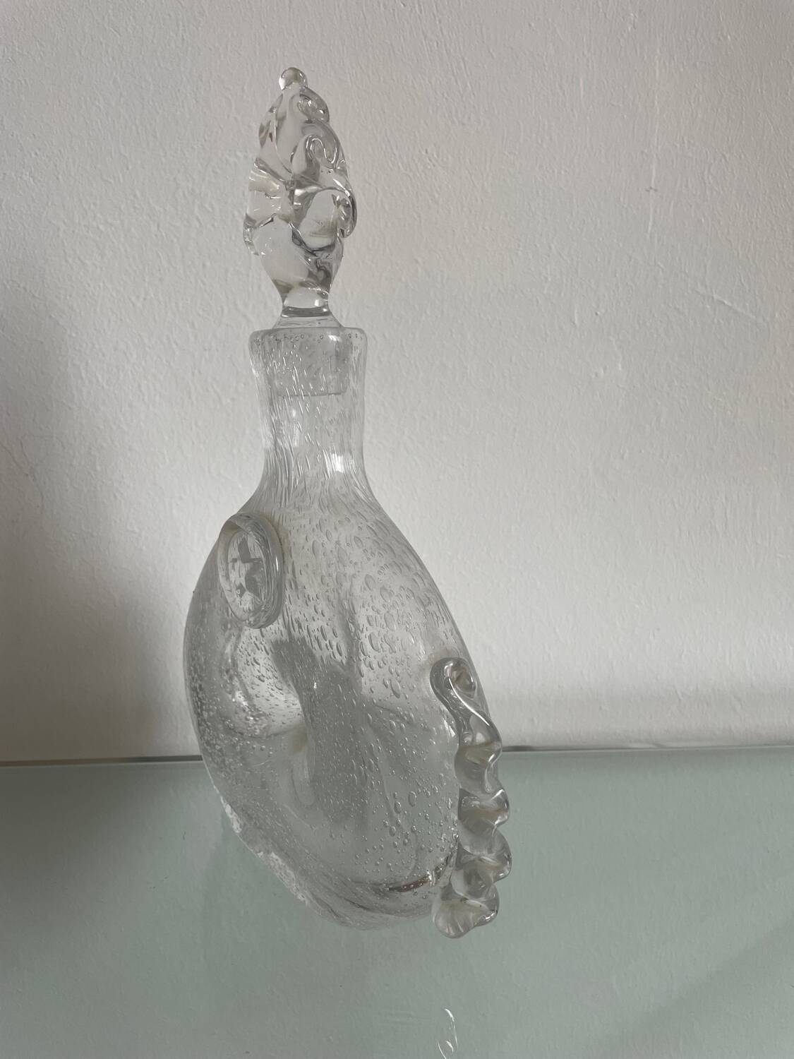 Daum bubble glass carafe