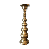 Scandinavian "cierge" candlestick in golden brass