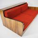Art deco walnut sofa bed 1960s