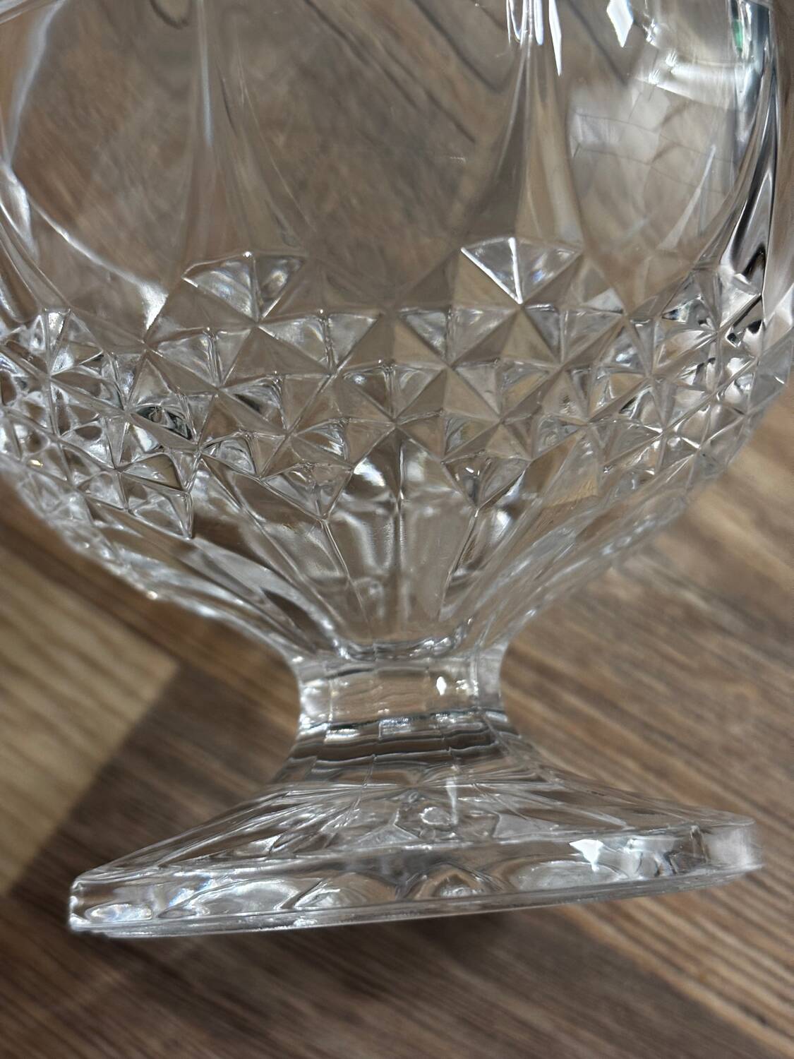 Vintage ice cream coupe finely engraved crystal from Arques.