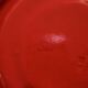 Vintage bright red ceramic mirror 1960