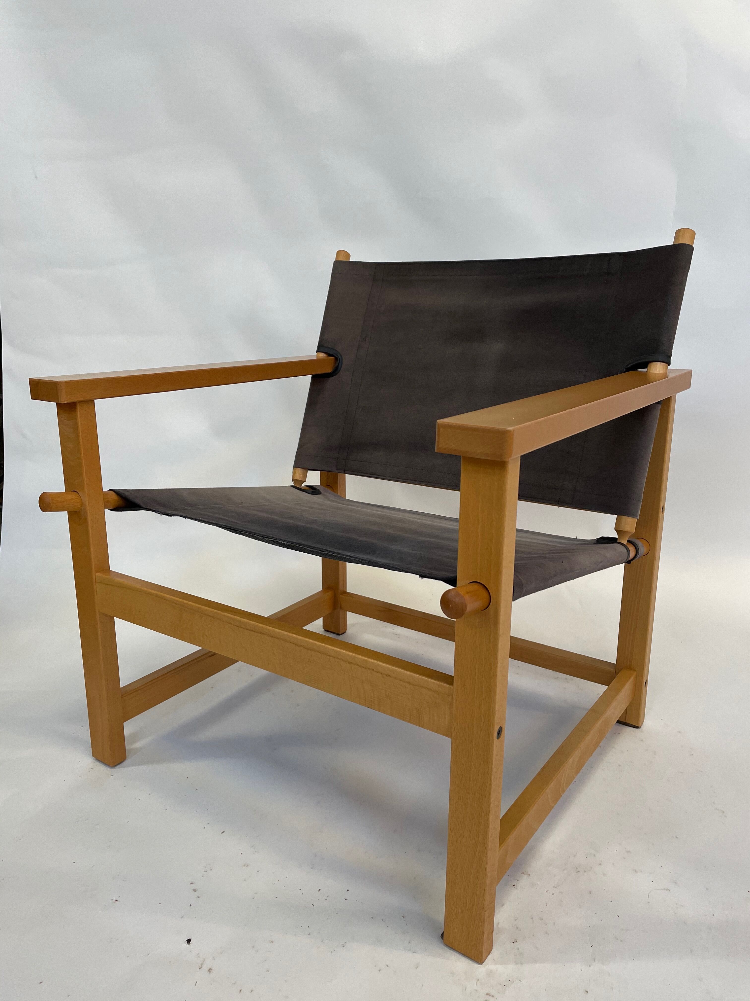 Vintage Safari Chair 1980s Hyllinge Møbler Denmark