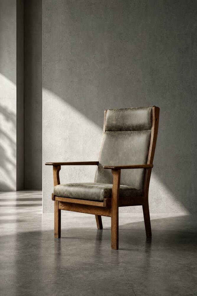 Fauteuil danois  modèle GE-181-A par Hans J. Wegner, 1950