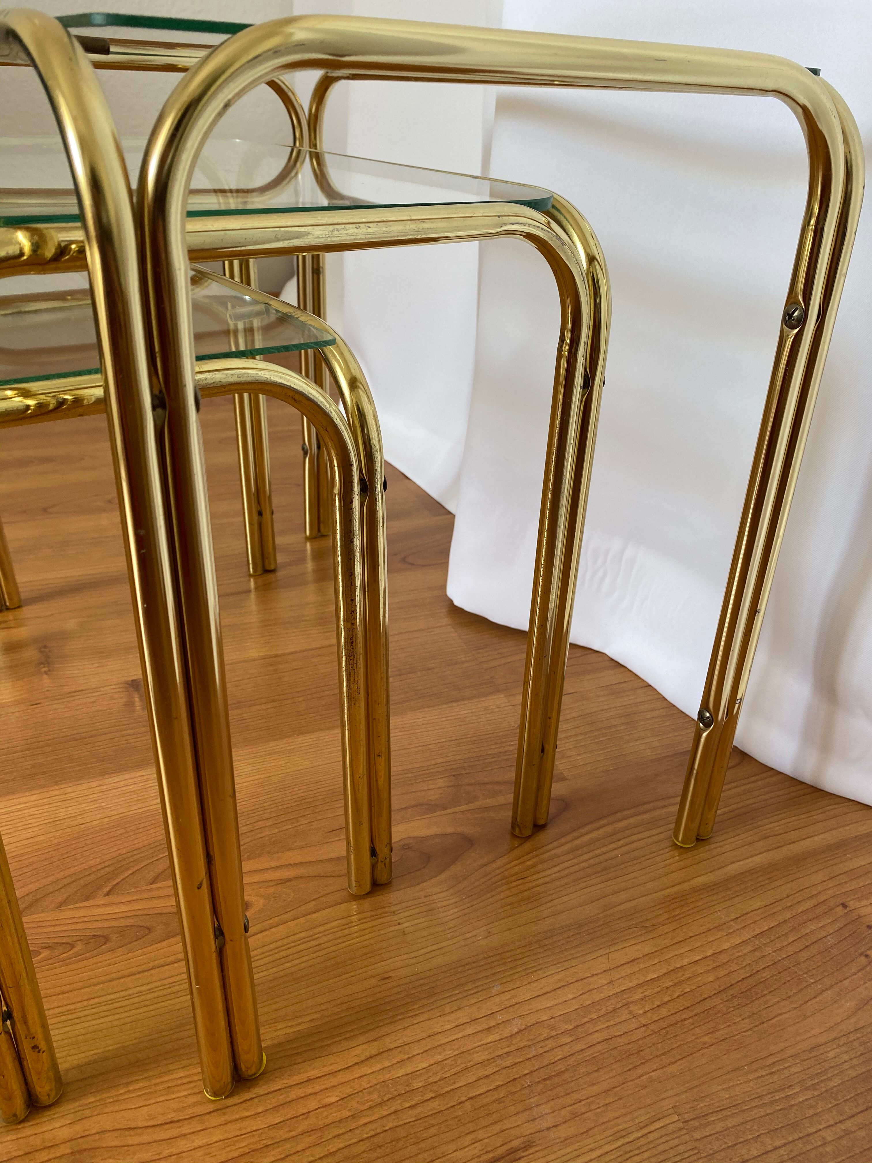 Golden metal tables
