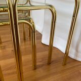 Golden metal tables