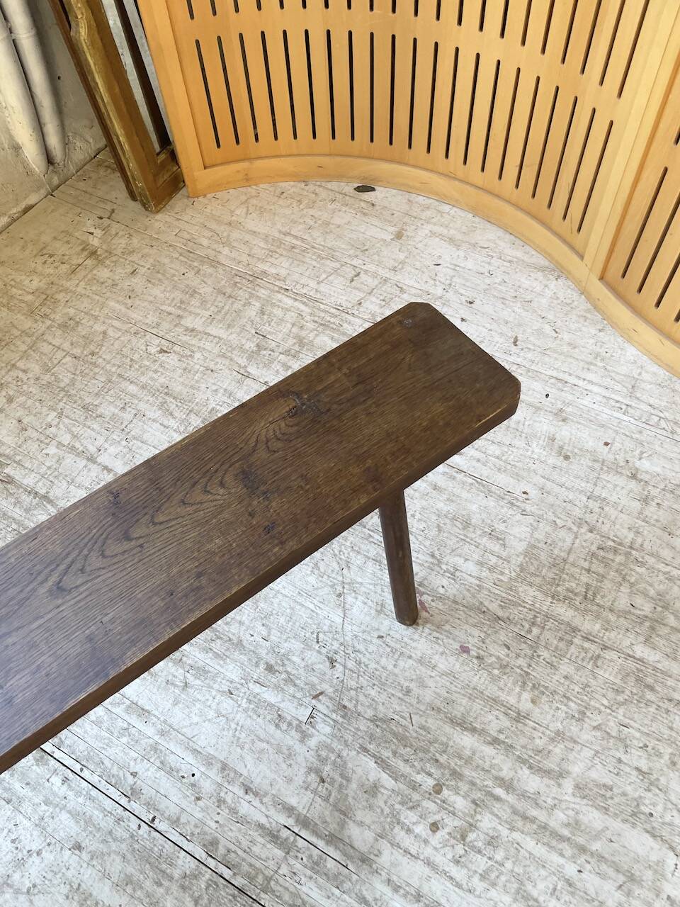 Solid oak farm bench 3m