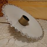 White corole glass pendant light 1940