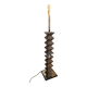 Wood and chrome design floor lamp
