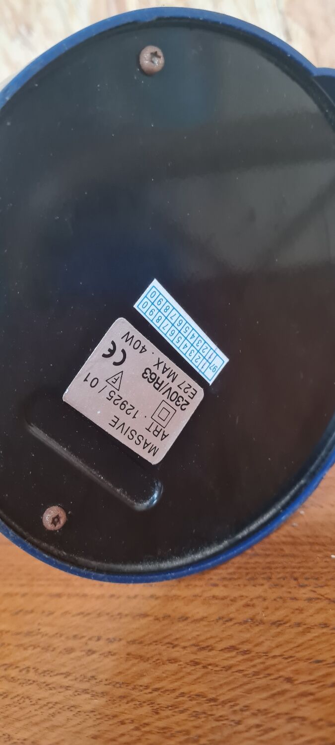 Table lamp primary color 1980