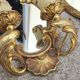 Pair of appliques in gilded bronze and Louis XV style mirror