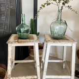 Old wooden painter's stools