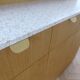 Contemporary bar in solid oak & double terrazzo top - Unique piece