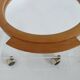 Large round mirror tray, Scandinavian, in blond wood, 60 70