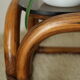 Table basse en bambou et verre fumé vintage