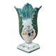 Small earthenware vase signed Figas – hand-painted floral decoration