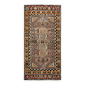 Vintage Scatter Rug. Turkish Accent Rug. Door Mat. Handmade Bat Mat