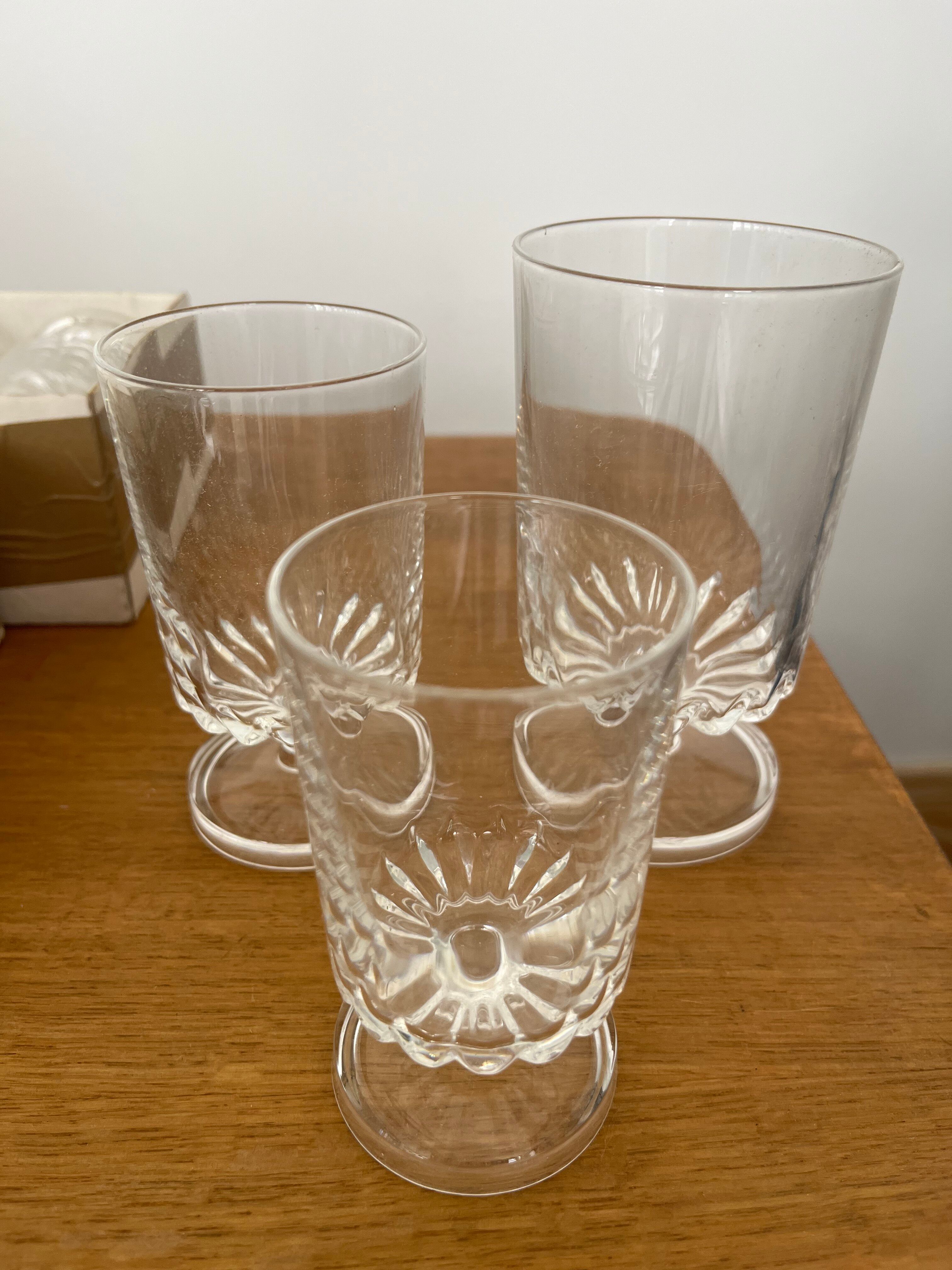Service of 3x6 "Élysée" crystal glasses from Arques.